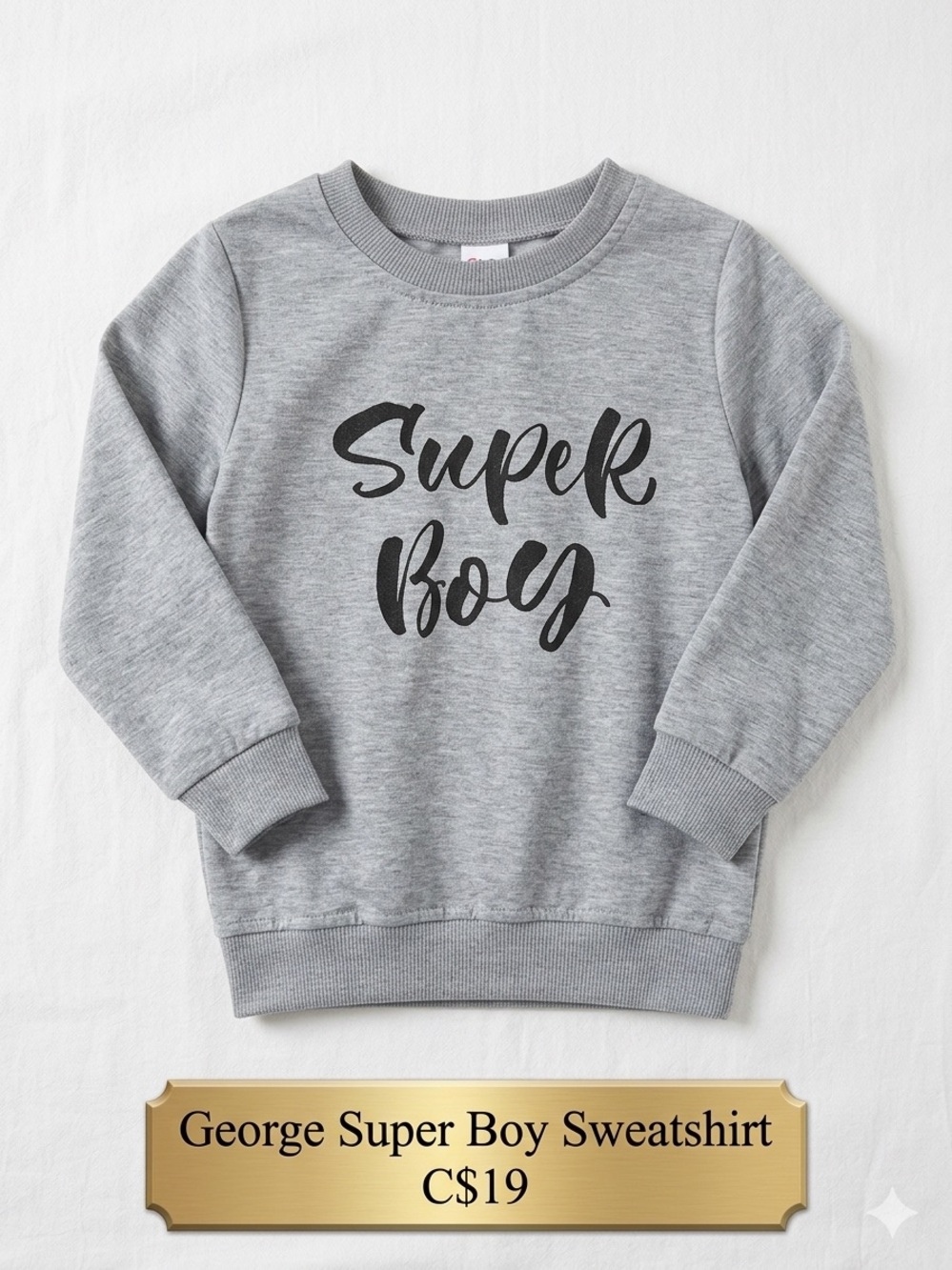 PatPat Toddler Gray Heather Graphic Sweatshirt Super Boy 3-4Y EUC